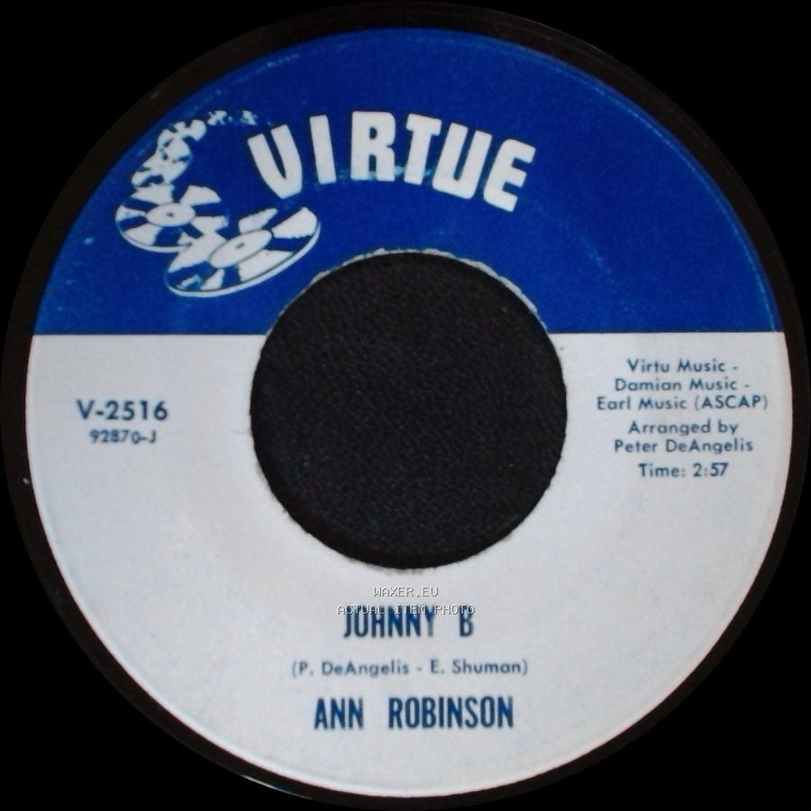 Ann Robinson - Little Miss Lonely / Johnny B side B