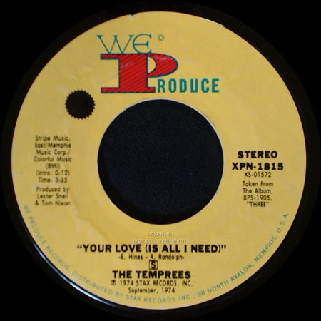 The Temprees - I Love, I Love / Your Love (Is All I Need) side B