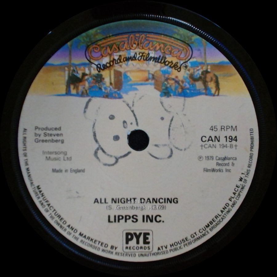 Lipps Inc. - Funkytown / All Night Dancing side B