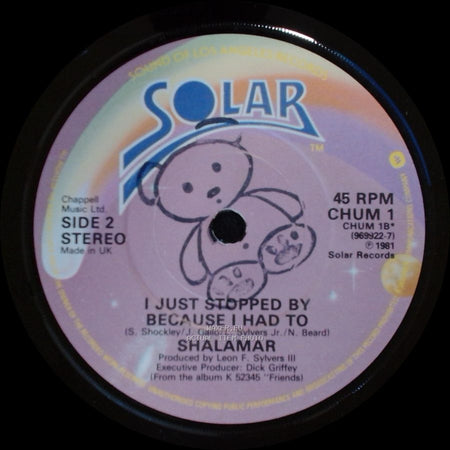 Shalamar - Friends (Edit.) / I Just Stopped By Because I Had To side B