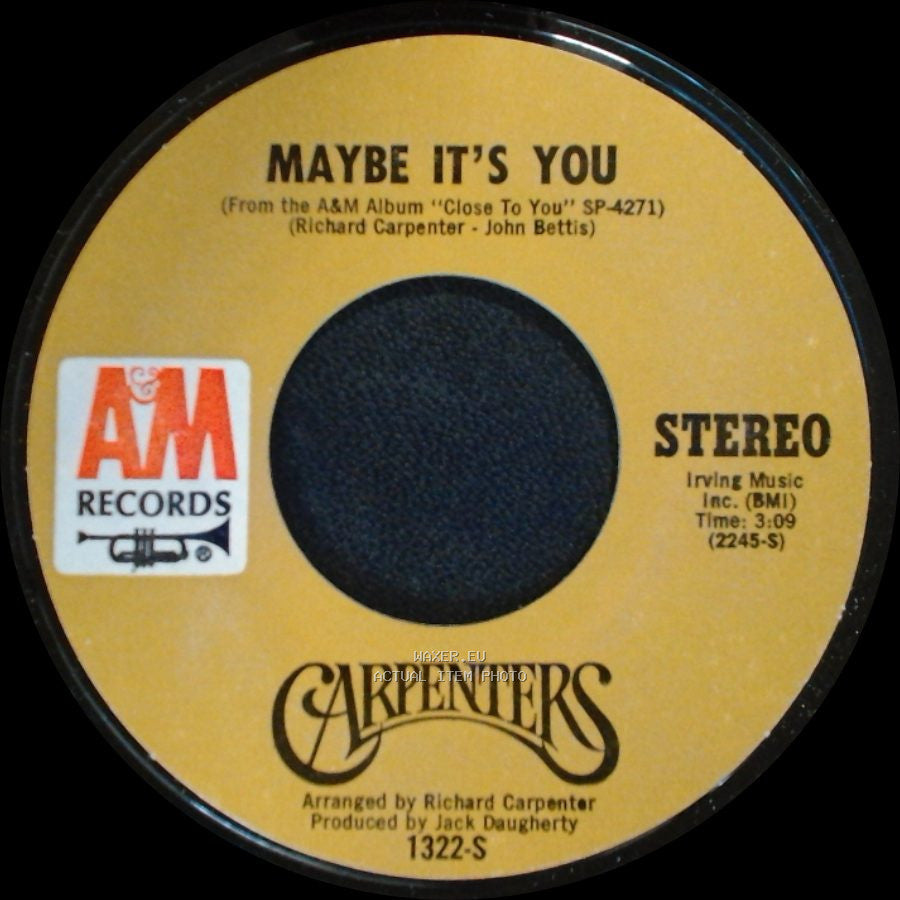 Carpenters - Maybe It's You / Hurting Each Other side A