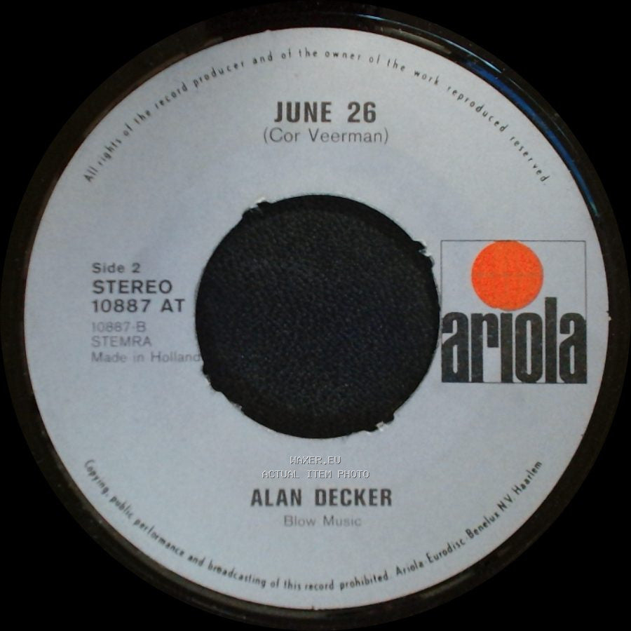 Alan Decker - Barbara / June 26 side B