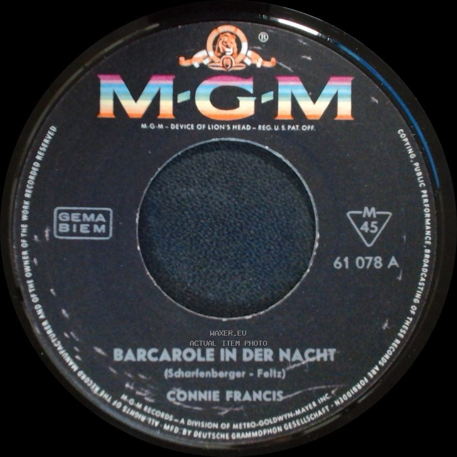 Connie Francis - Barcarole In Der Nacht / Colombino side A