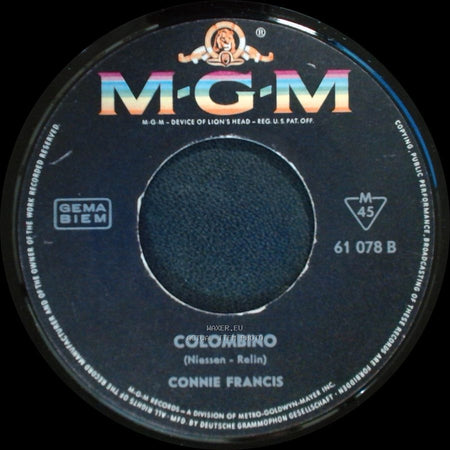 Connie Francis - Barcarole In Der Nacht / Colombino side B