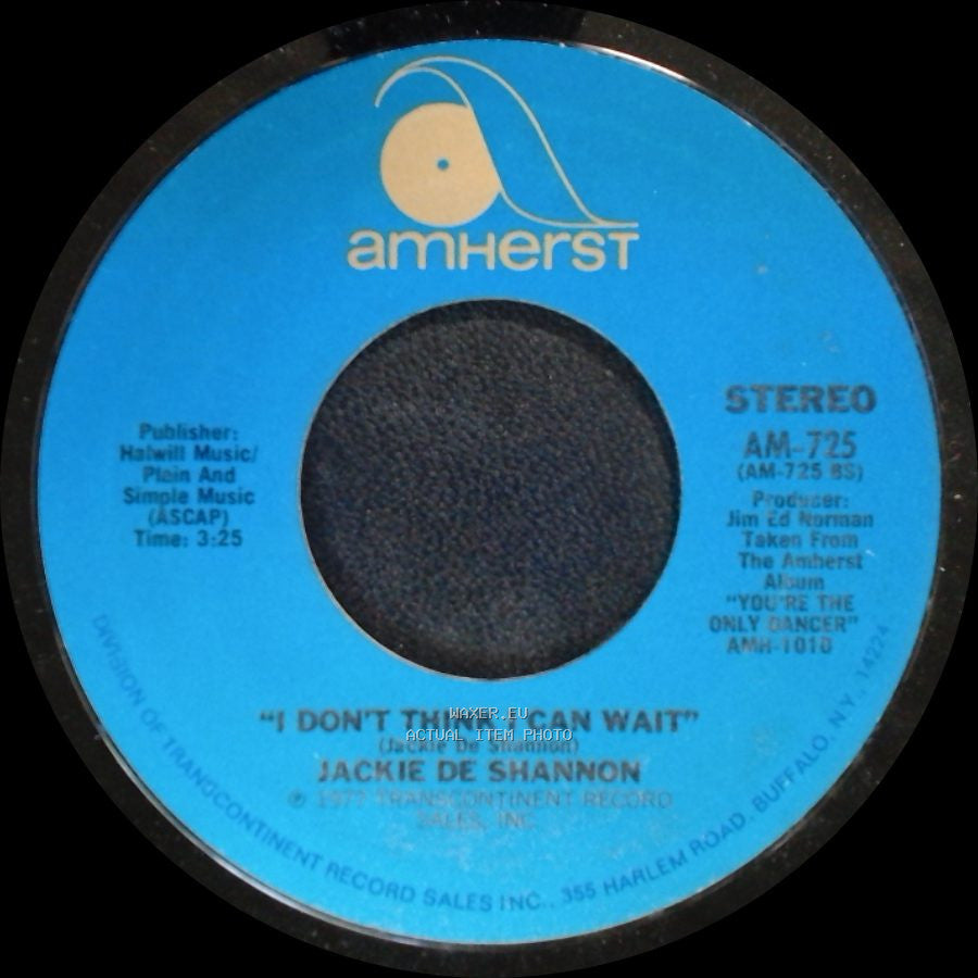 Jackie De Shannon - Don't Let The Flame Burn Out / I Don't Think I Can Wait side B