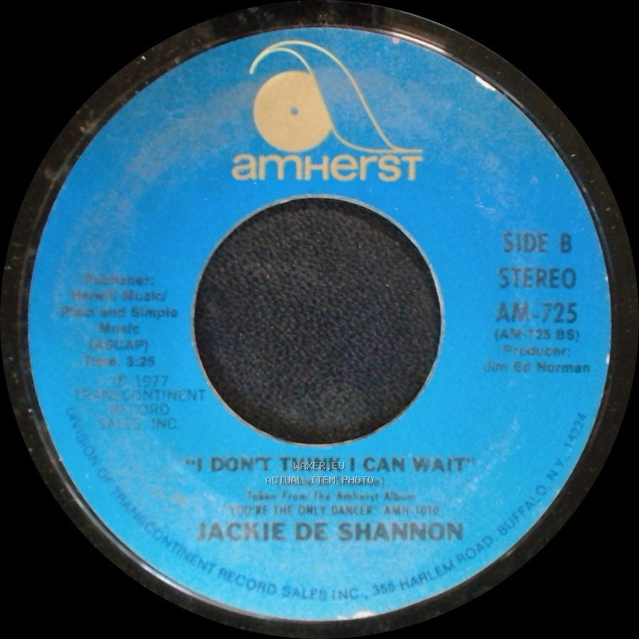 Jackie De Shannon - Don't Let The Flame Burn Out / I Don't Think I Can Wait side B