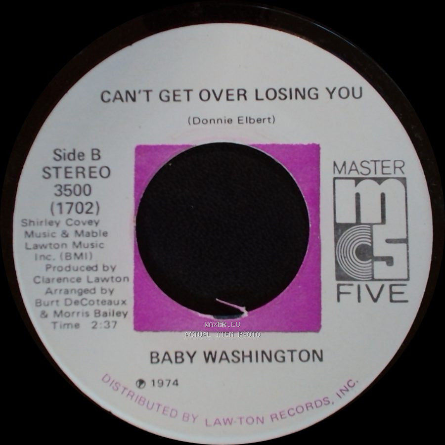 Baby Washington - Care Free / Can't Get Over Losing You side B