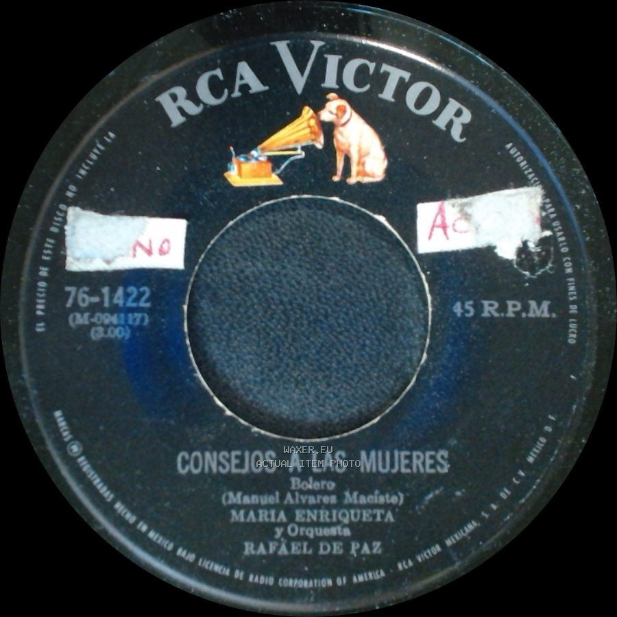 Maria Enriqueta Y Orquesta Rafael De Paz - Por Un Puñado De Oro / Consejos A Las Mujeres side B