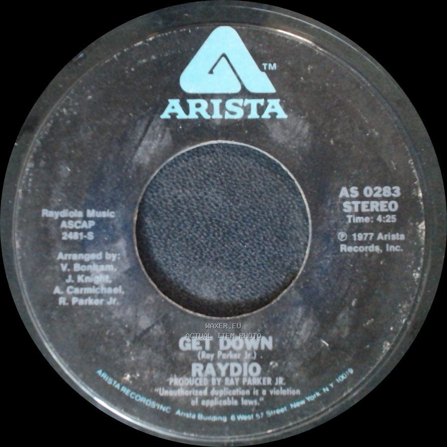 Raydio - Jack And Jill / Get Down side B