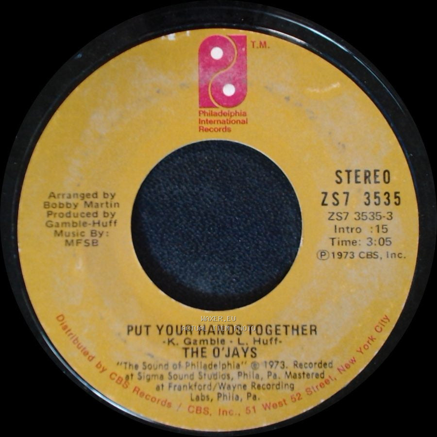 The O'jays - You Got Your Hooks In Me / Put Your Hands Together side B