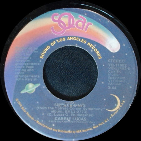 Carrie Lucas - Dance With You / Simpler Days side B