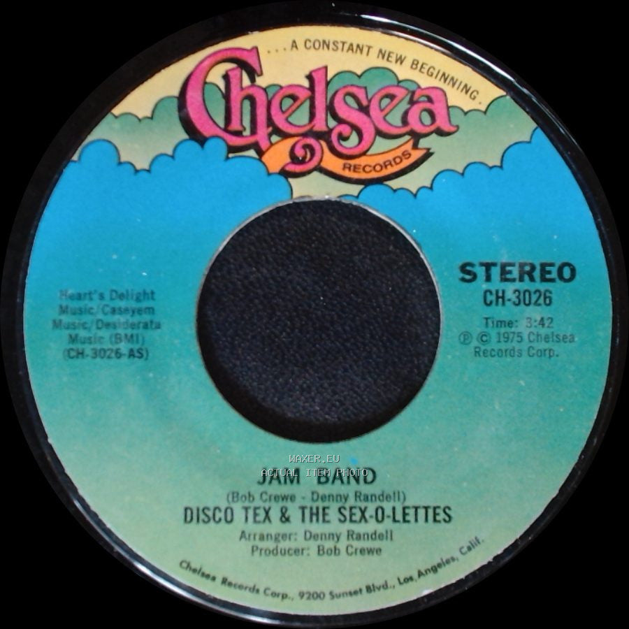 Disco Tex & The Sex-O-Lettes - Jam Band / Jam Band Reprise side A