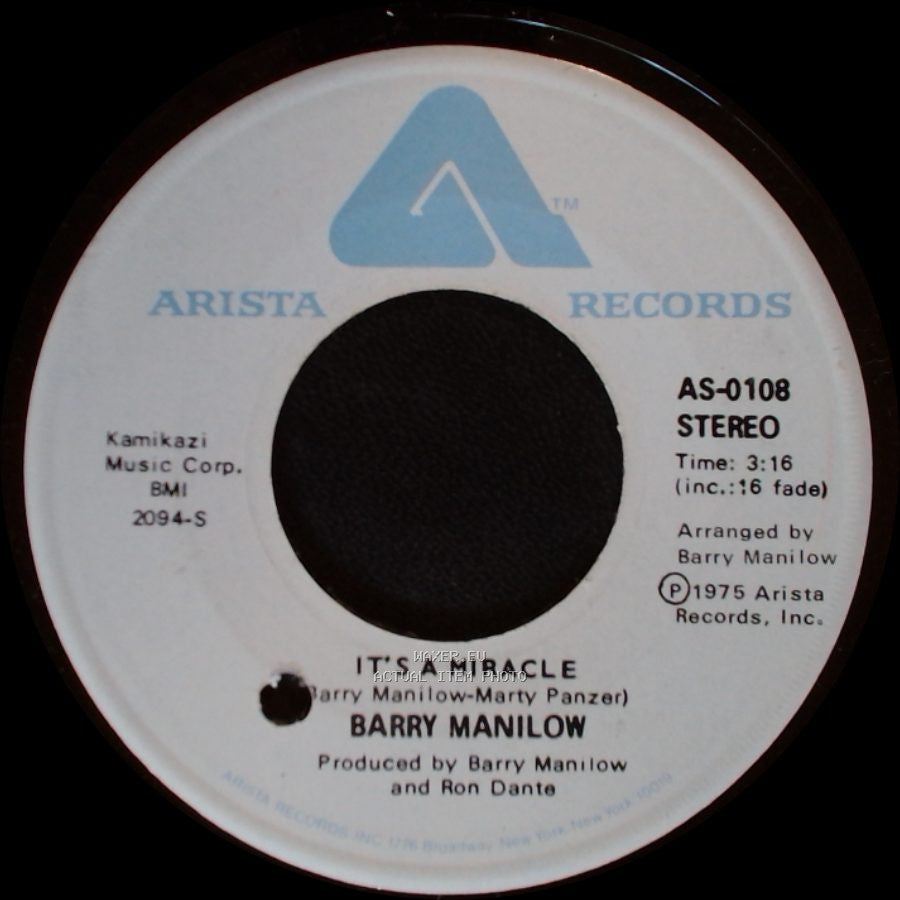 Barry Manilow - It's A Miracle / One Of These Days side A