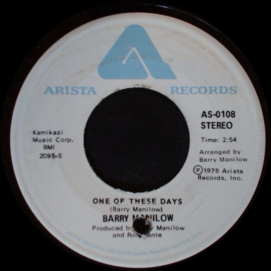 Barry Manilow - It's A Miracle / One Of These Days side B