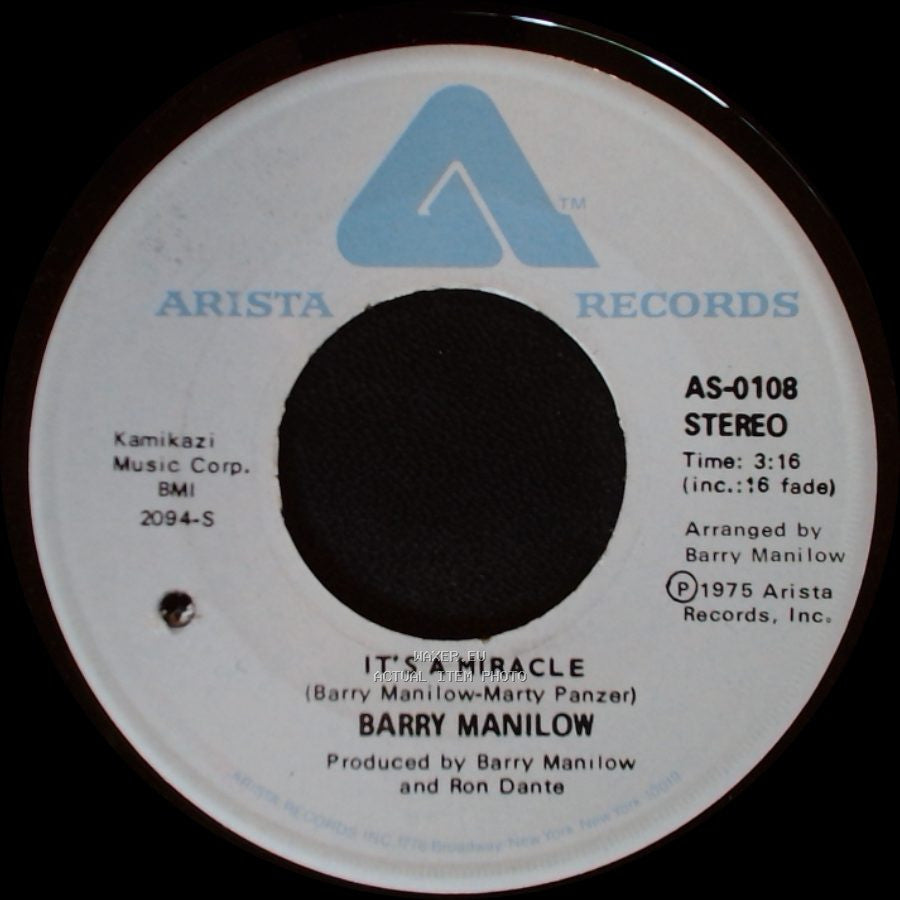 Barry Manilow - It's A Miracle / One Of These Days side A