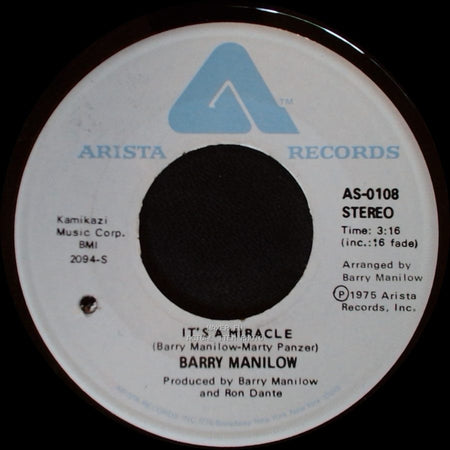 Barry Manilow - It's A Miracle / One Of These Days side A