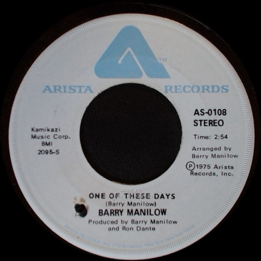 Barry Manilow - It's A Miracle / One Of These Days side B