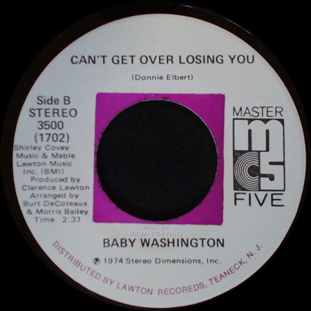 Baby Washington - Care Free / Can't Get Over Losing You side B