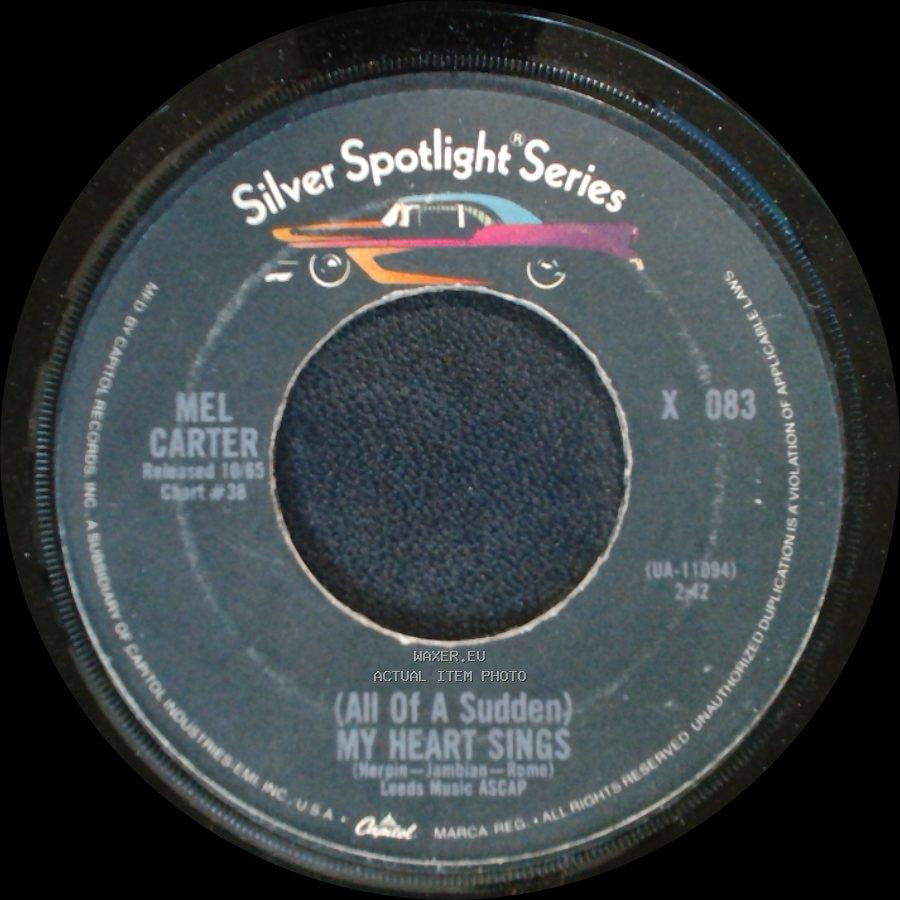 Mel Carter - Hold Me, Thrill Me, Kiss Me / (All Of A Sudden) My Heart Sings side B