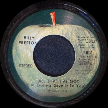 Billy Preston - All That I've Got (I'm Gonna Give It To You) / As I Get Older side A