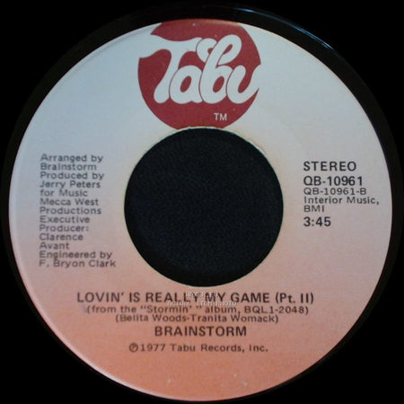 Brainstorm - Lovin' Is Really My Game (Pt. I) / Lovin' Is Really My Game (Pt. Ii) side B