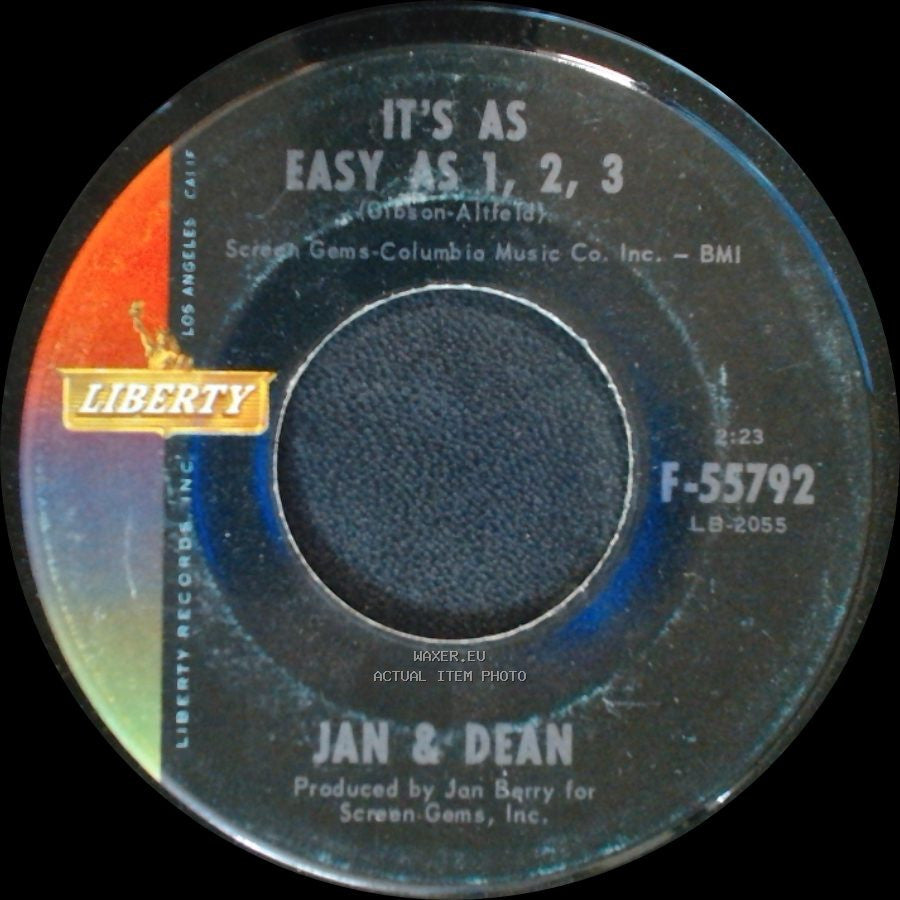 Jan & Dean - It's As Easy As 1, 2, 3 / You Really Know How To Hurt A Guy side A