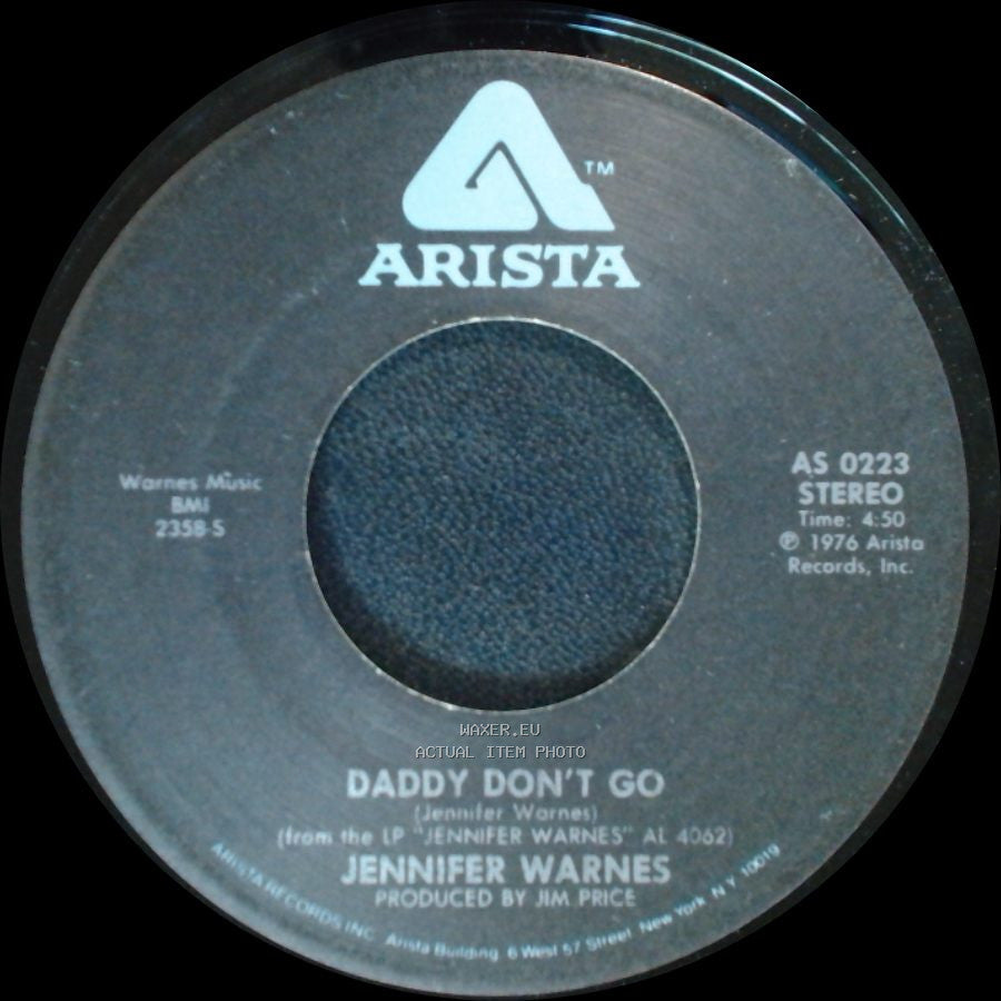 Jennifer Warnes - Daddy Don't Go / Right Time Of The Night side A