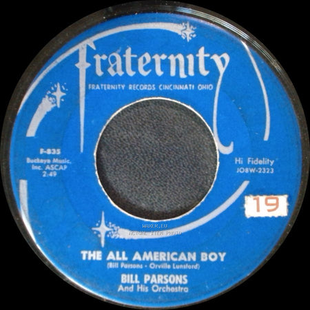 Bill Parsons And His Orchestra - The All American Boy / Rubber Dolly side A