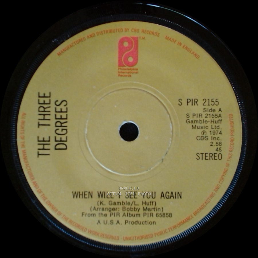 The Three Degrees - When Will I See You Again / I Didn't Know side A