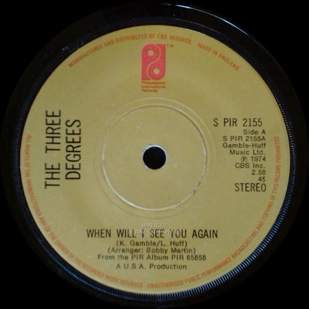 The Three Degrees - When Will I See You Again / I Didn't Know side A