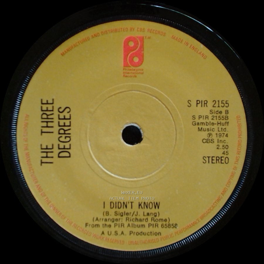 The Three Degrees - When Will I See You Again / I Didn't Know side B