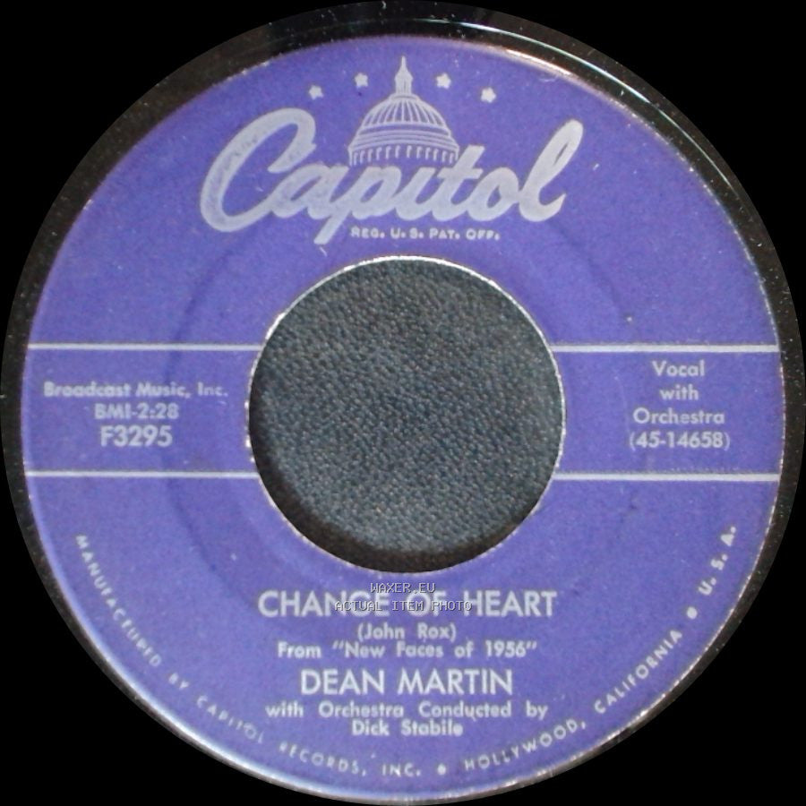 Dean Martin - Change Of Heart / Memories Are Made Of This side A