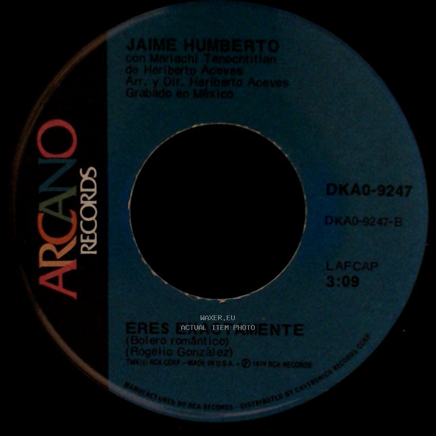 Jaime Humberto / Jaime Humberto Con Mariachi Tanochitian De Heriberto Aceves - La Culpa De Tu Error / Eres Exactamente side B