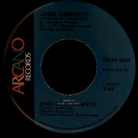 Jaime Humberto / Jaime Humberto Con Mariachi Tanochitian De Heriberto Aceves - La Culpa De Tu Error / Eres Exactamente side B