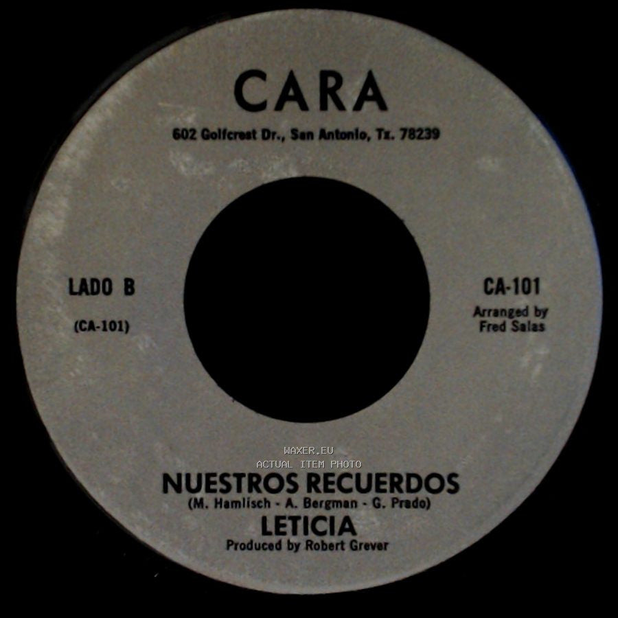 Leticia - Una Vez Te Di Mi Amor / Nuestros Recuerdos side B