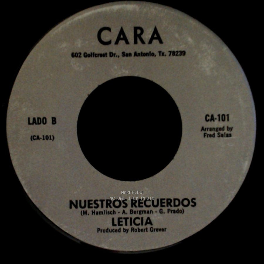 Leticia - Una Vez Te Di Mi Amor / Nuestros Recuerdos side B