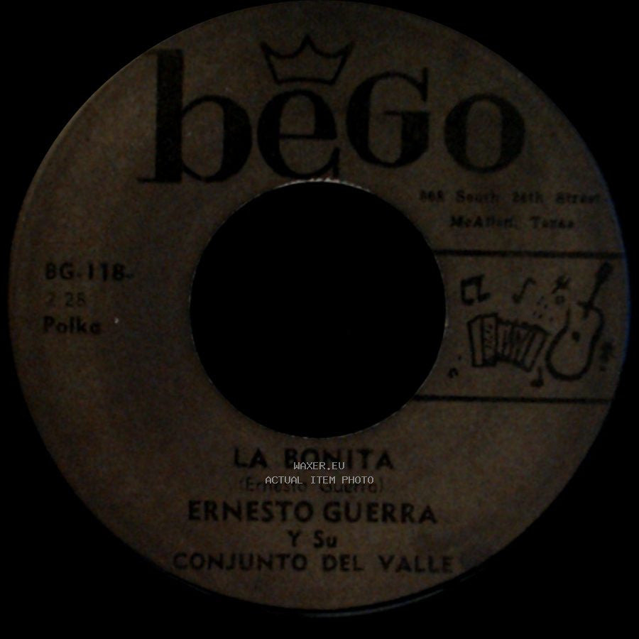 Ernesto Guerra Y Su Conjunto Del Valle - La Bonita / Las Enfermeras side A