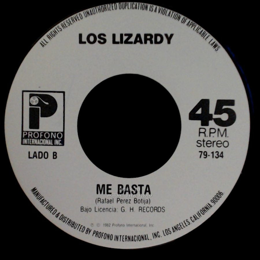 Los Lizardy - Lo Dejaste Todo / Me Basta side B