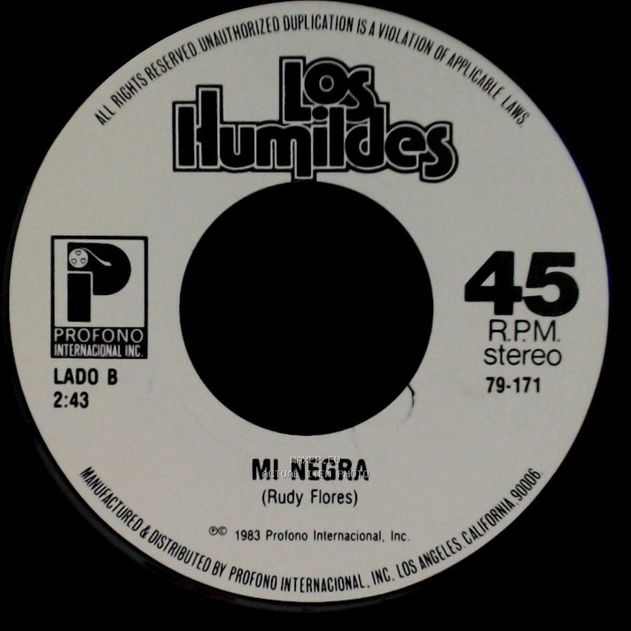 Los Humildes - Chulita / Mi Negra side B
