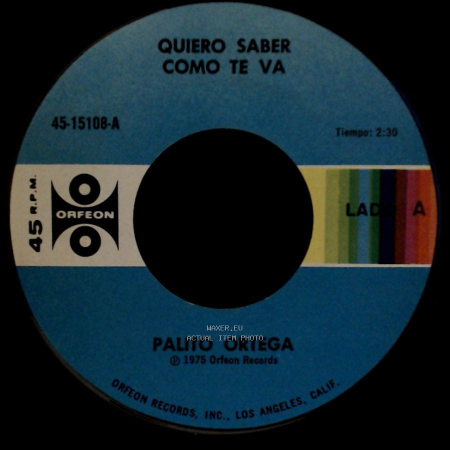 Palito Ortega - Quiero Saber Como Te Va / Habia Una Vez Una Niña side A