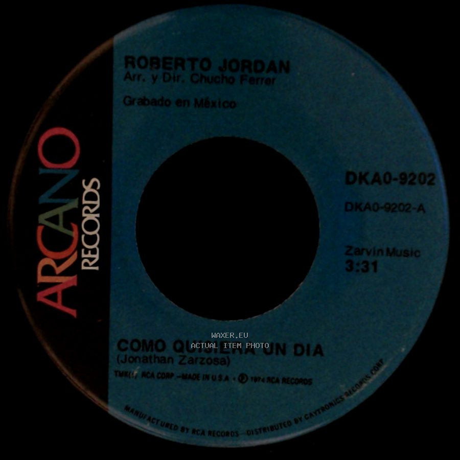 Roberto Jordan - El Paso / Como Quisiera Un Dia side B