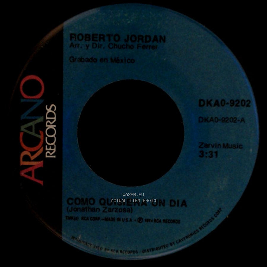 Roberto Jordan - El Paso / Como Quisiera Un Dia side A