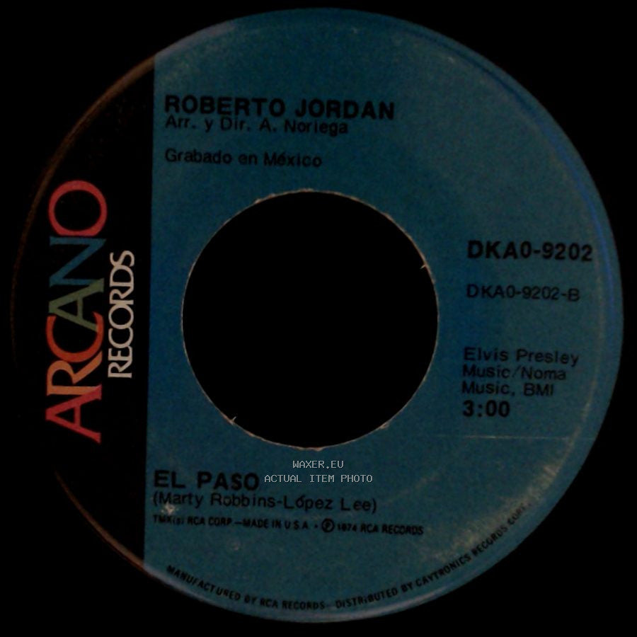 Roberto Jordan - El Paso / Como Quisiera Un Dia side B