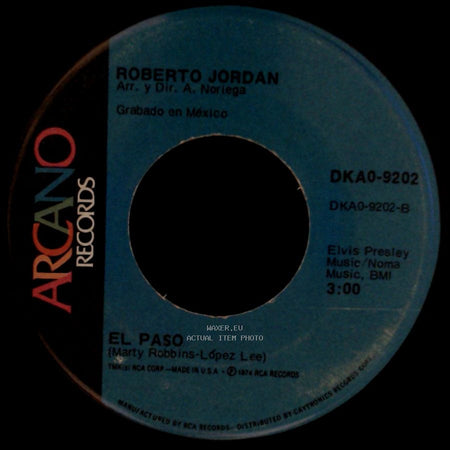 Roberto Jordan - El Paso / Como Quisiera Un Dia side B