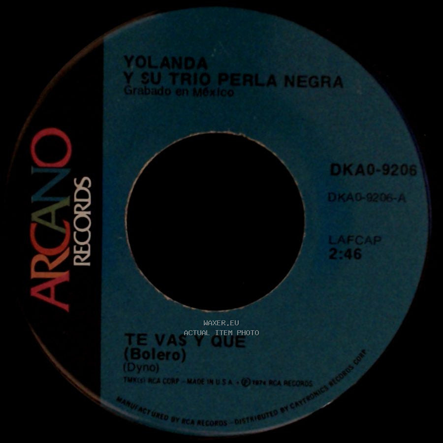 Yolanda Y Su Trio Perla Negra - Te Vas Y Que (Bolero) / Me Gusta Tu Cariño (Vals Peruano) side A