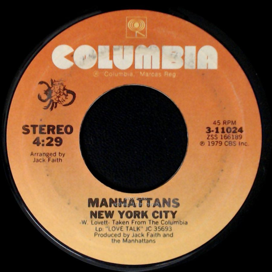 Manhattans - The Way We Were/Memories / New York City side B