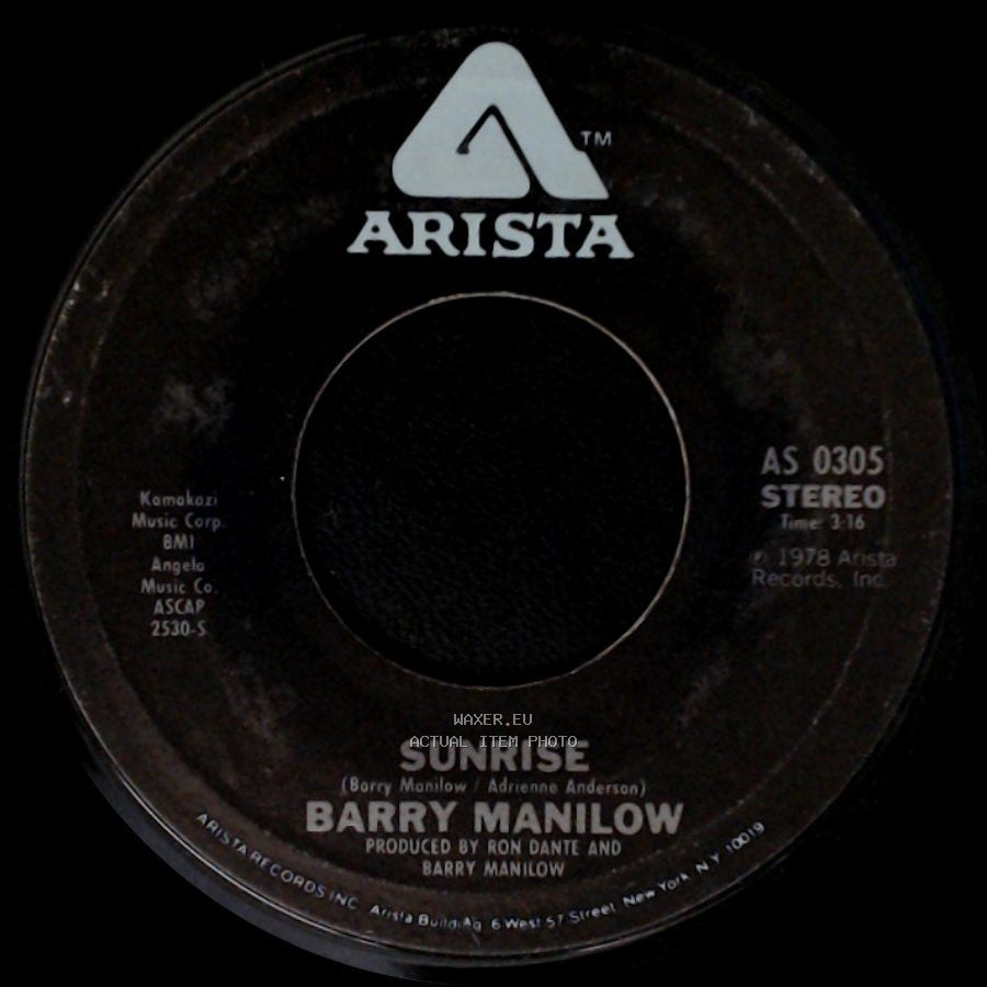 Barry Manilow - Sunrise / Can't Smile Without You side A
