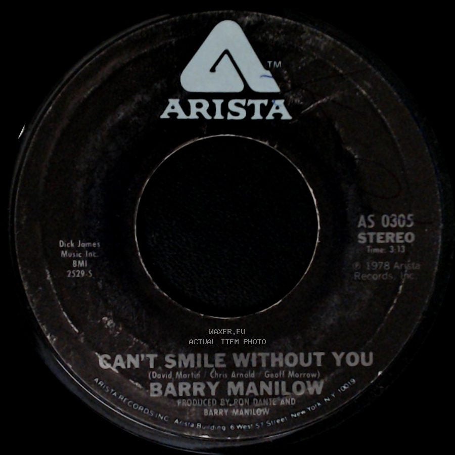 Barry Manilow - Sunrise / Can't Smile Without You side B