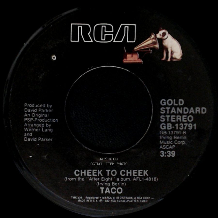 Taco - Puttin' On The Ritz / Cheek To Cheek side B