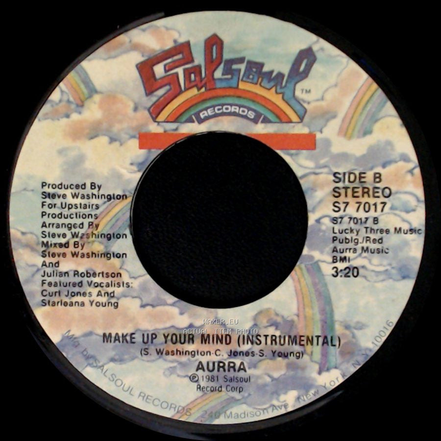 Aurra - Make Up Your Mind / Make Up Your Mind (Instrumental) side B